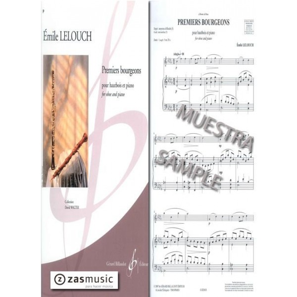 Lelouch: Premiers bourgeons pour hautbois et piano