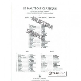 Caurette, André and Classens, Henri: Le hautbois classique. Recueil B