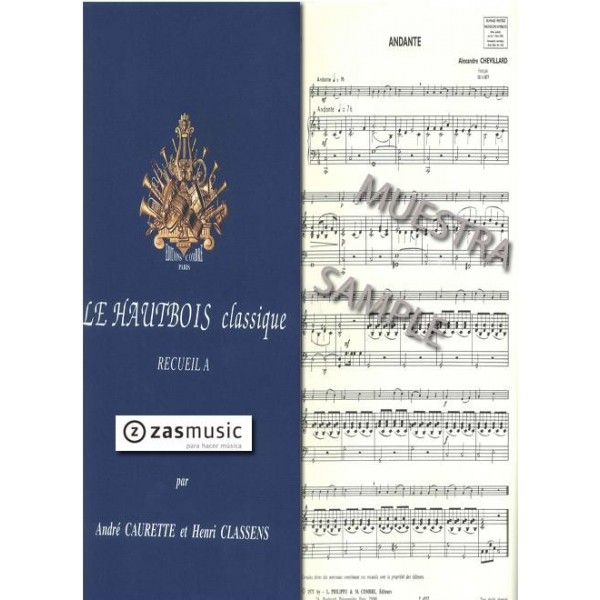 Caurette, André and Classens, Henri: Le hautbois classique. Recueil A