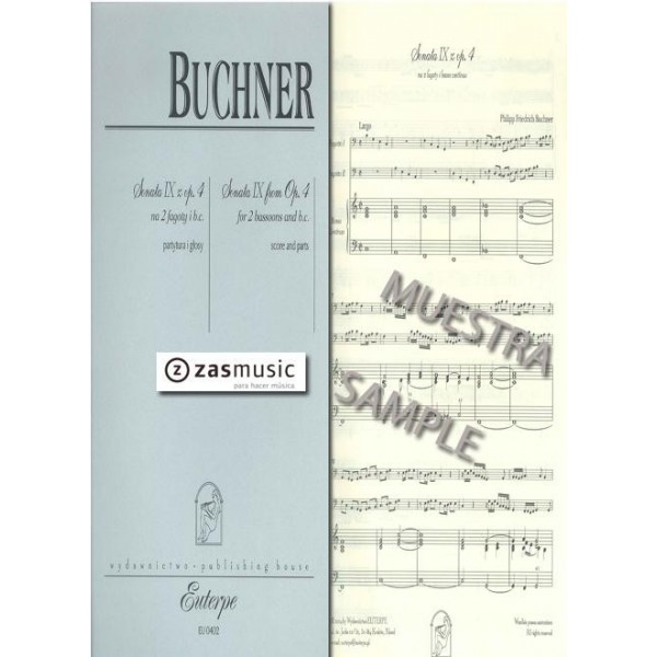 Buchner: Sonata IX from Op.4 for 2 bassoons and b.c