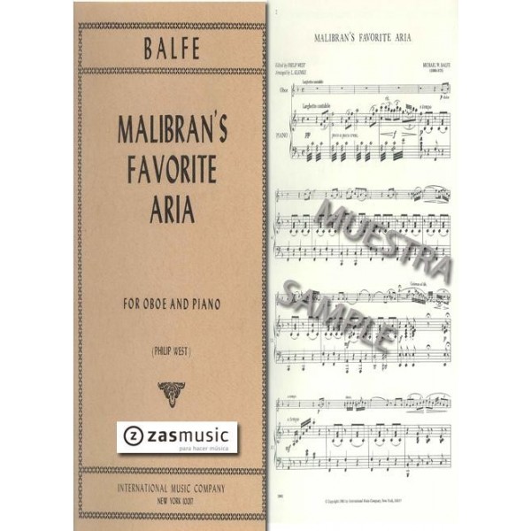 Balfe: Malibran´s Aria para oboe y piano