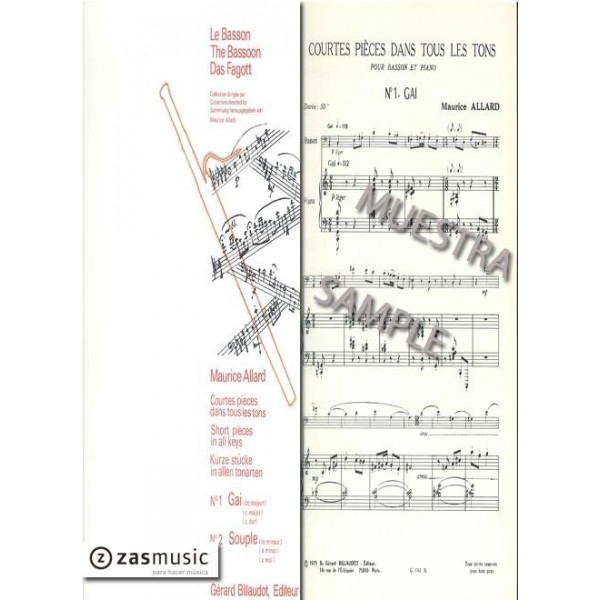 Allard: Piezas cortas en todas las claves. No. 1 Gay / No 2 Soft