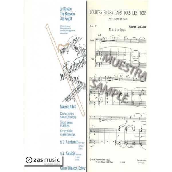 Allard: Piezas cortas en todas las claves. Nº 3 A UN TEMPS / Nº 4 AIMABLE