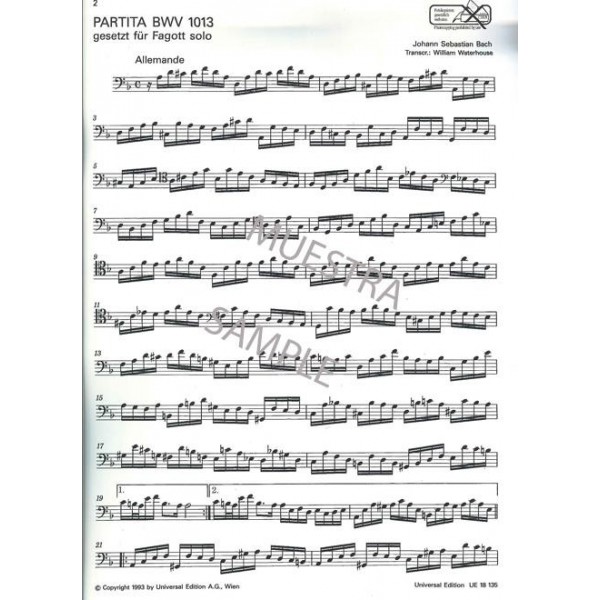 Bach: Partita BWV 1013 para fagot solo