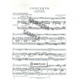 Vivaldi: Concerto in A minor RV 498 edición fagot y piano