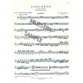 Vivaldi: Concerto in A minor RV 498 edición fagot y piano