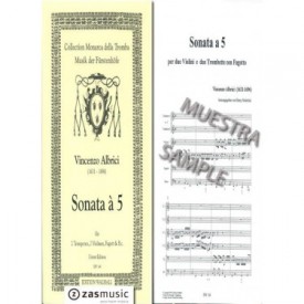 Albraci: Sonata à 5 fur 2 trompeten, 2 violinen, fagott & B.c.