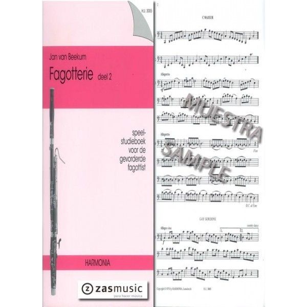 Beekum: Fagotterie V. 2 Libro de texto para el fagotista avanzado