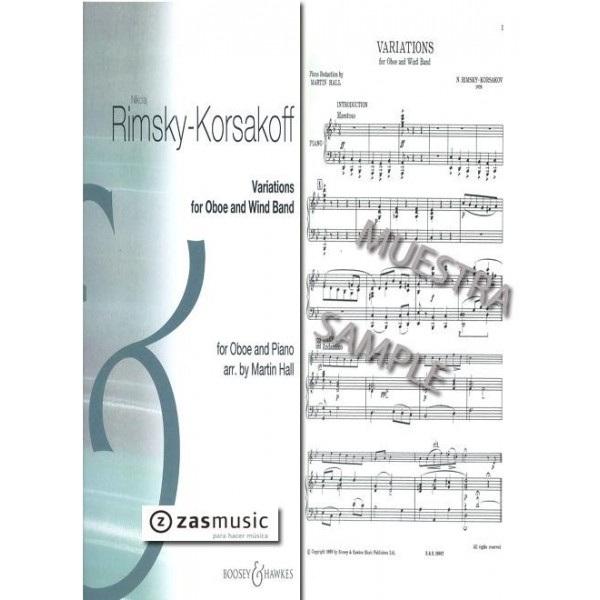 - Rimsky - Korsakoff, Nicolay (1844-1908): Variations for Oboe and Wind Band