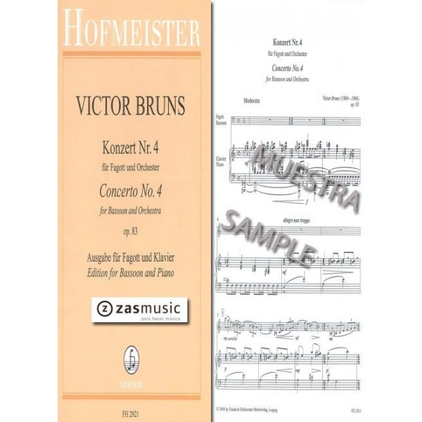 Bruns: Concerto nº 4 para fagot y orquesta (o piano) op. 83
