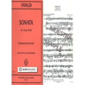 Vivaldi: Sonata N5 in E minor, RV 40 for bassoon and piano.