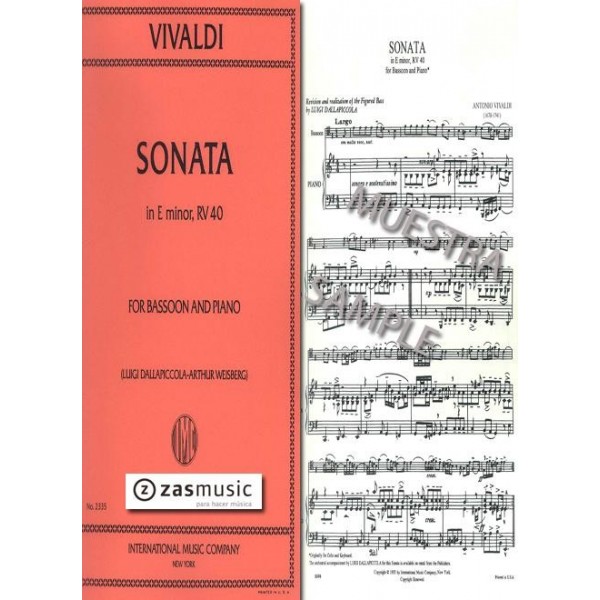 Vivaldi: Sonata N5 in E minor, RV 40 for bassoon and piano.