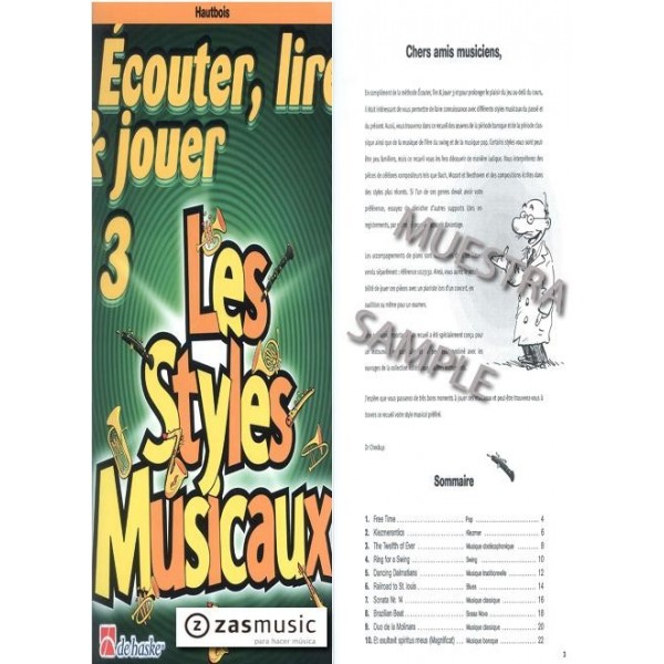 Oldenkamp, Michiel and Castelain, Jean: Écouter, Lire & Jouer 3  Les Styles Musicaux