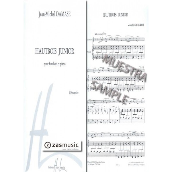 Damase: Hautbois Junior pour hautbois et piano