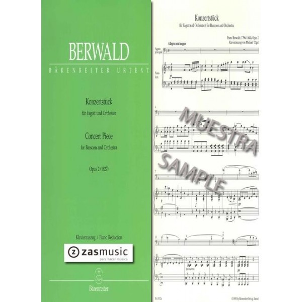 Berwald: Concert piece para fagot y piano (o orquesta) op. 2