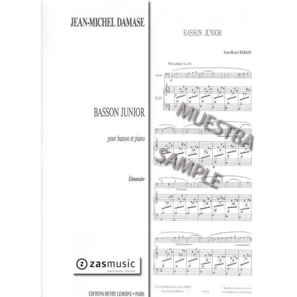 Damase: Bassoon Junior para fagot y piano