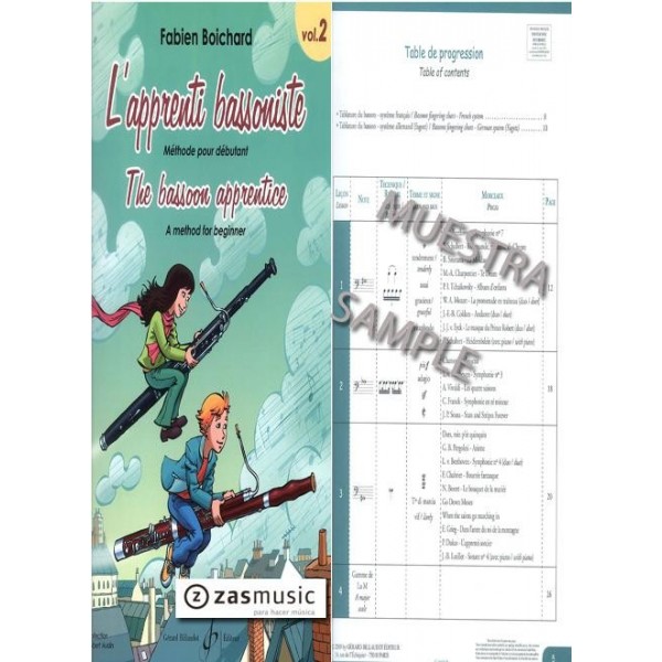 Fabien Boichard: The bassoon apprentice a method for beginner. Vol.2
