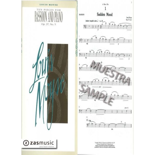 Moyse: Ten Pieces for Bassoon and Piano Op. 37, No. 5