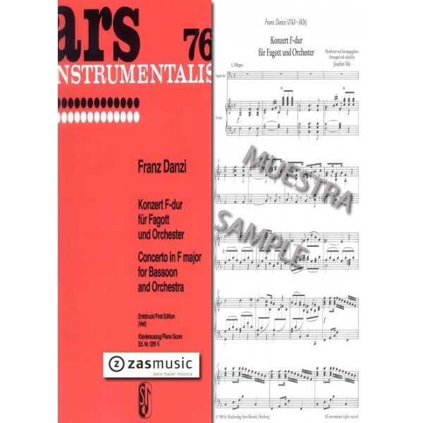 Danzi: Concerto in F major para fagot y piano.