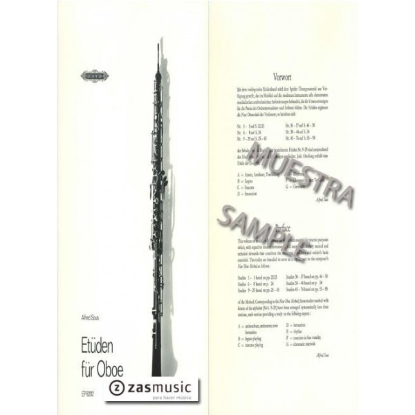 Sous, Alfred: Etüden für Oboe