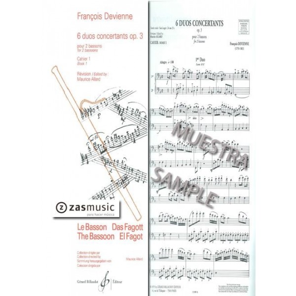 Devienne: Six duos concertants op. 3 para fagot