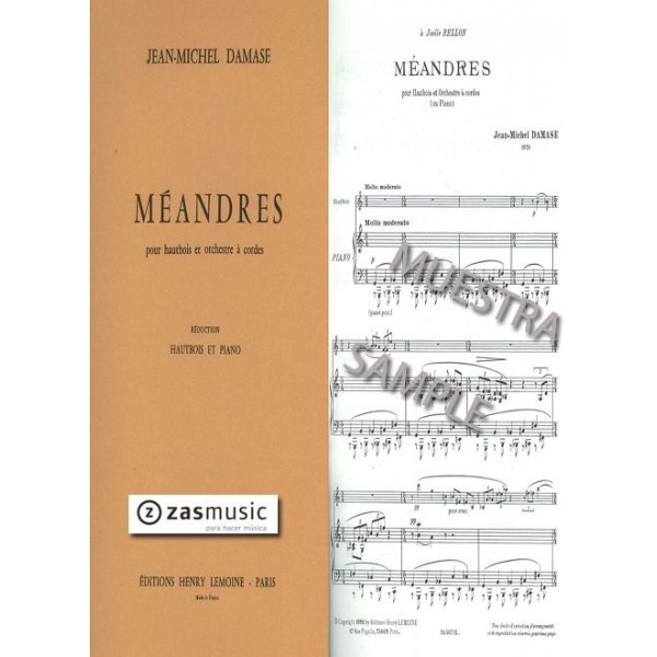 Damase, Jean-Michel: Méandres pour hautbois et orchestre à cordes