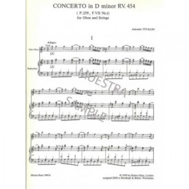 Vivaldi: Concerto for oboe, strings and basso continuo in D minor. RV 454