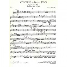 Vivaldi: Concerto for oboe, strings and basso continuo in D minor. RV 454