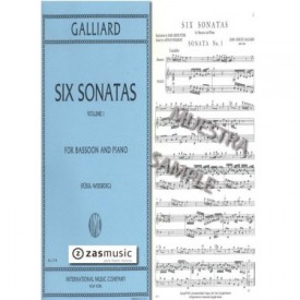 Galliard: 6 Sonatas Vol 1 para fagot