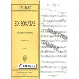 Galliard: 6 Sonatas Vol 2 para fagot