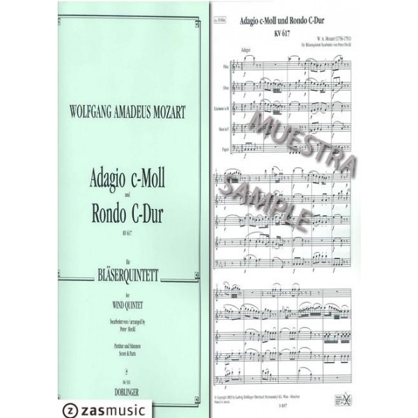 Mozart: Adagio c-Moll und Rondo c-Dur KV 617 for wind quintet.