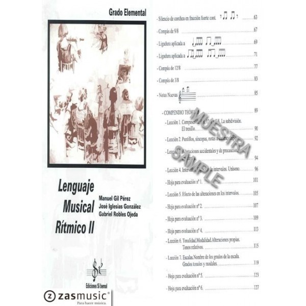 Gil - Iglesias - Robles: Lenguaje Musical Rítmico II Grado Elemental