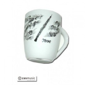Taza blanca oboe.