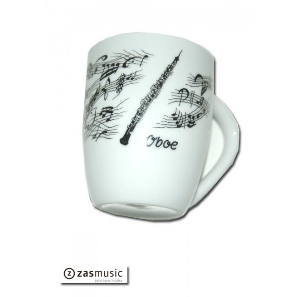Taza blanca oboe.