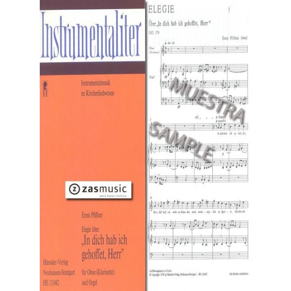 Pfiffner, Ernst.: Elegie über In dich hab ich gehoffet, Herr