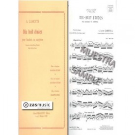Lamotte: Dix huit études pour hautbois ou saxophone