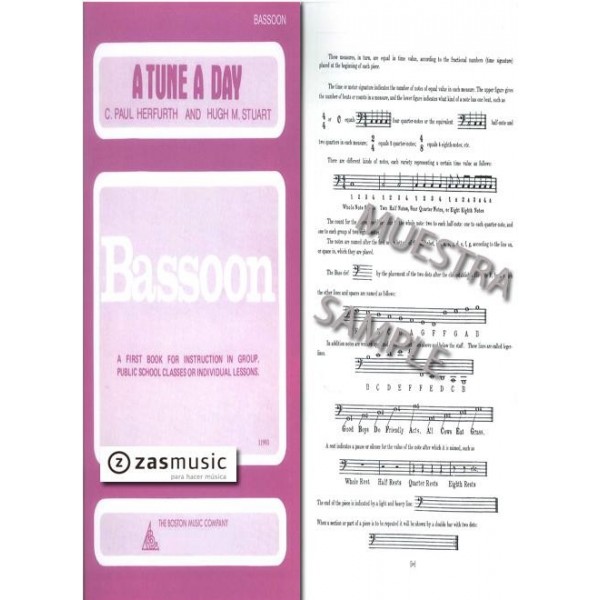Herfurth/Paul and Stuart: A tune a day para fagot