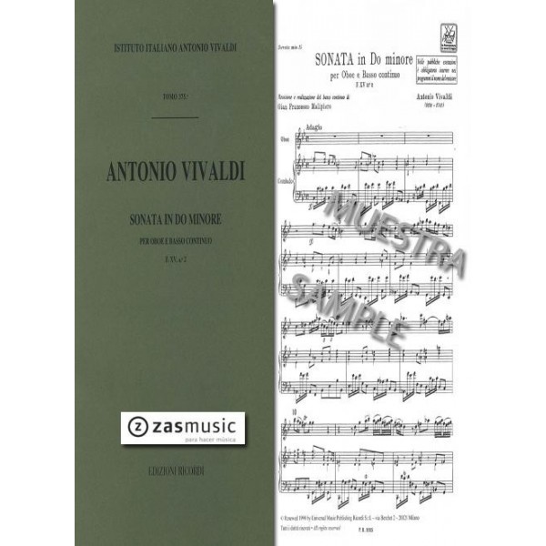 Vivaldi: Sonata in Do Minore per Oboe e Basso Continuo F. XV. n2
