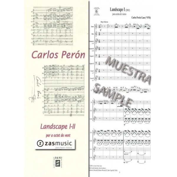 Perón Cano: Landscape I-II (2002). Para Octeto de viento.