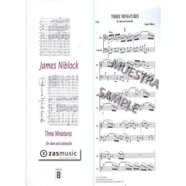 Niblock: Three Miniatures for oboe and violoncello.