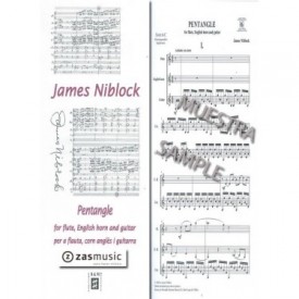 Niblock: Pentangle for Flute, English horn and Guitar.