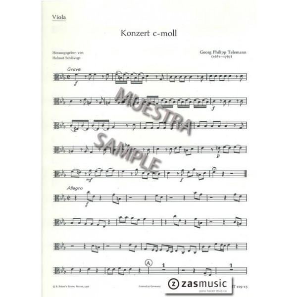 Telemann: Konzert c-moll VIOLA