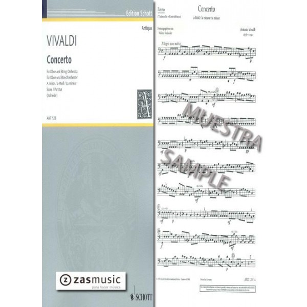 Vivaldi: Concerto for Oboe and Strings A minor PV 42 RV 461 - Violonchelo o Contrabajo