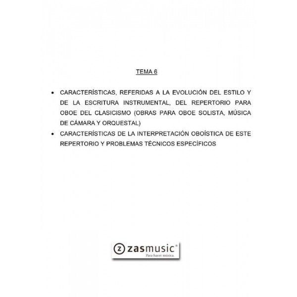 Tema oposiciones OBOE 6 CARACTERÍSTICAS REFERIDAS ... REPERTORIO OBOÍSTICO DEL CLASICISMO ...
