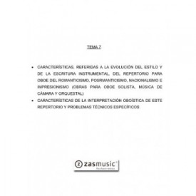 Tema oposiciones OBOE 7 CARACTERÍSTICAS REFERIDAS ... REPERTORIO OBOÍSTICO DEL ROMANTICISMO ...