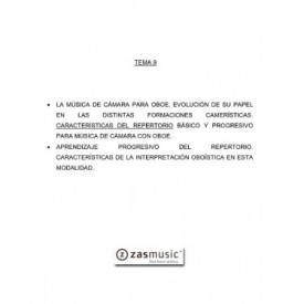 Tema oposiciones OBOE 9 LA MÚSICA DE CÁMARA ... EVOLUCIÓN DE SU PAPEL ...