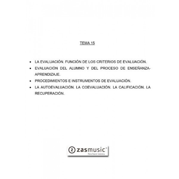 Tema oposiciones OBOE 15 LA EVALUACIÓN. FUNCIÓN DE LOS CRITERIOS ...