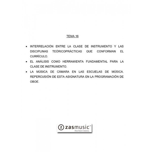 Tema oposiciones OBOE 16 INTERRELACIÓN ENTRE LA CLASE DE INSTRUMENTO ...