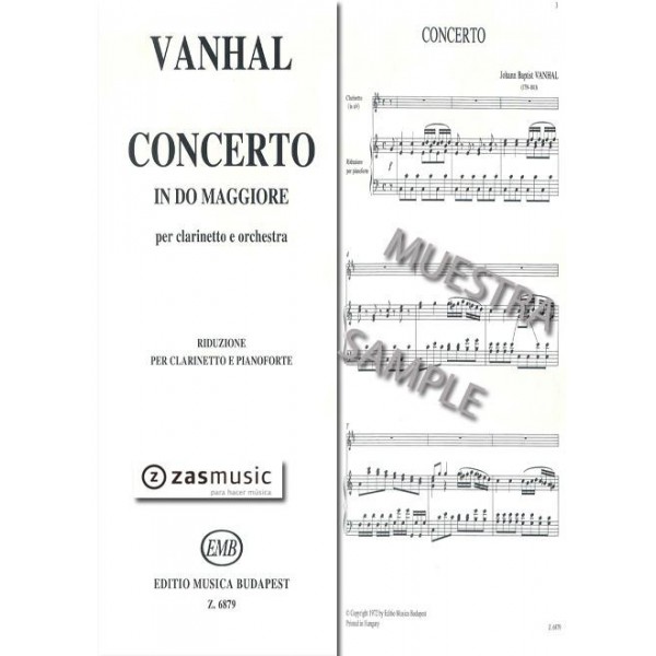 Vanhal: Concerto in Do Maggiore per clarinetto e orchestra