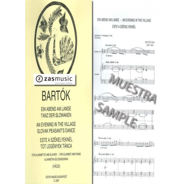 Bartók: An edening in the village Slovak peasant´s dance for clarinet and piano
